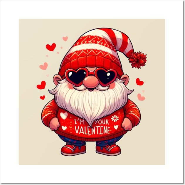 Valentine Gnomes Valentines Day 2024 Wall Art by BukovskyART